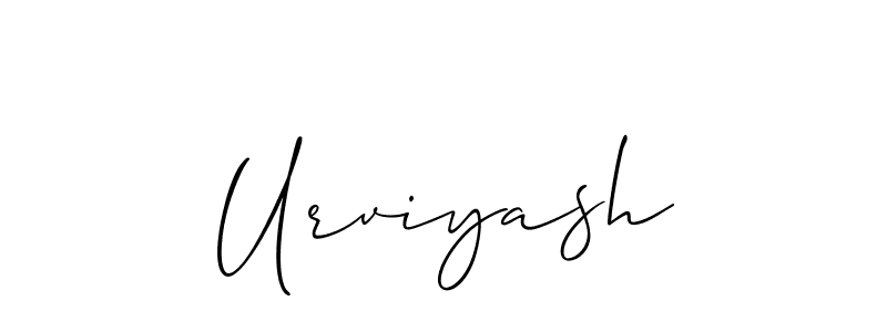 Use a signature maker to create a handwritten signature online. With this signature software, you can design (Allison_Script) your own signature for name Urviyash. Urviyash signature style 2 images and pictures png