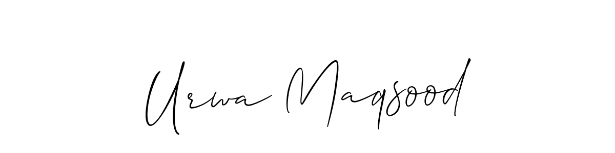 You should practise on your own different ways (Allison_Script) to write your name (Urwa Maqsood) in signature. don't let someone else do it for you. Urwa Maqsood signature style 2 images and pictures png