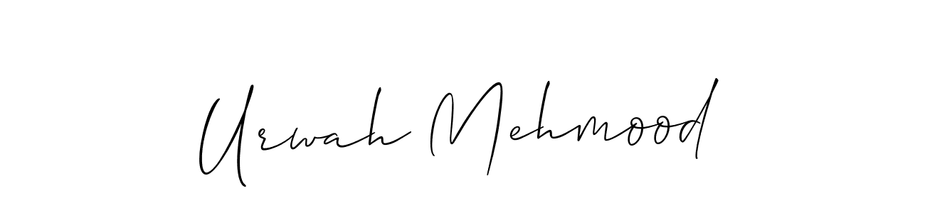 The best way (Allison_Script) to make a short signature is to pick only two or three words in your name. The name Urwah Mehmood include a total of six letters. For converting this name. Urwah Mehmood signature style 2 images and pictures png