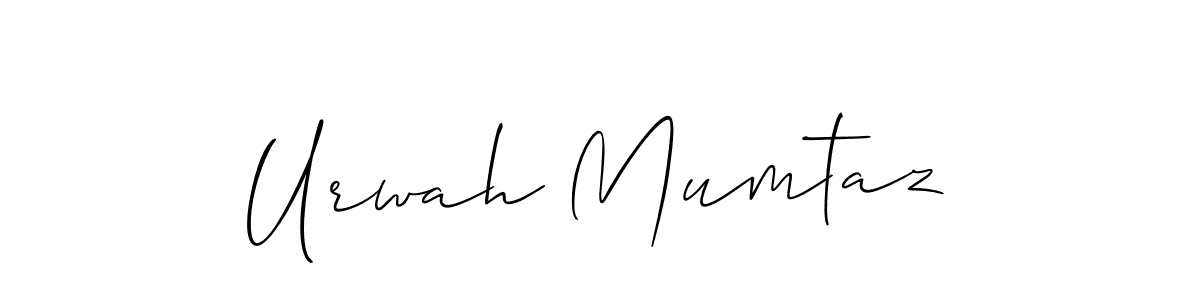 Urwah Mumtaz stylish signature style. Best Handwritten Sign (Allison_Script) for my name. Handwritten Signature Collection Ideas for my name Urwah Mumtaz. Urwah Mumtaz signature style 2 images and pictures png