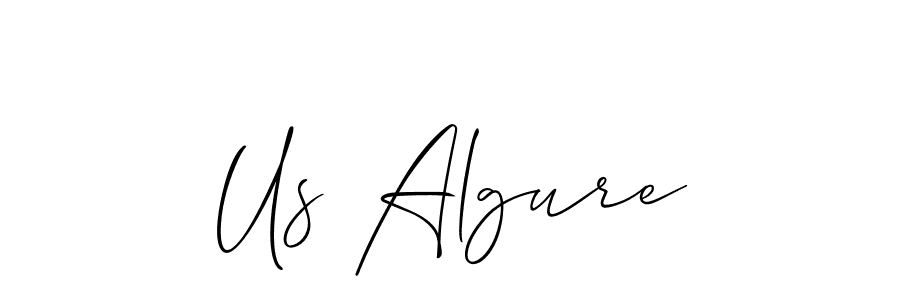 It looks lik you need a new signature style for name Us Algure. Design unique handwritten (Allison_Script) signature with our free signature maker in just a few clicks. Us Algure signature style 2 images and pictures png