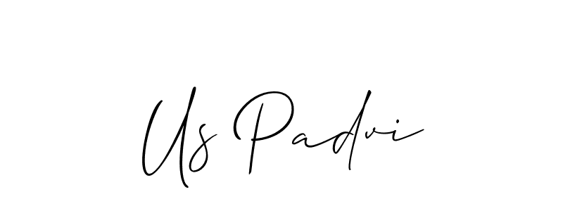Also You can easily find your signature by using the search form. We will create Us Padvi name handwritten signature images for you free of cost using Allison_Script sign style. Us Padvi signature style 2 images and pictures png