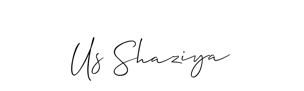 How to Draw Us Shaziya signature style? Allison_Script is a latest design signature styles for name Us Shaziya. Us Shaziya signature style 2 images and pictures png