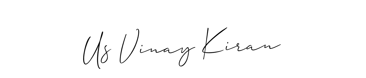 How to Draw Us Vinay Kiran signature style? Allison_Script is a latest design signature styles for name Us Vinay Kiran. Us Vinay Kiran signature style 2 images and pictures png