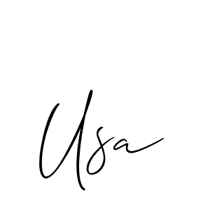 Usa stylish signature style. Best Handwritten Sign (Allison_Script) for my name. Handwritten Signature Collection Ideas for my name Usa. Usa signature style 2 images and pictures png