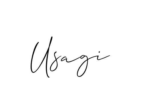 Best and Professional Signature Style for Usagi. Allison_Script Best Signature Style Collection. Usagi signature style 2 images and pictures png