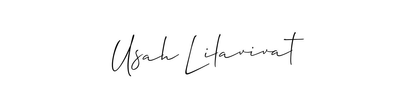 Best and Professional Signature Style for Usah Lilavivat. Allison_Script Best Signature Style Collection. Usah Lilavivat signature style 2 images and pictures png