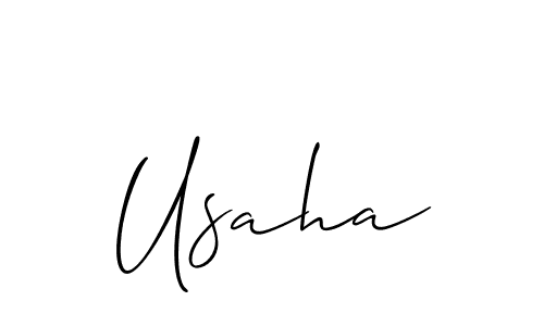 Also we have Usaha name is the best signature style. Create professional handwritten signature collection using Allison_Script autograph style. Usaha signature style 2 images and pictures png