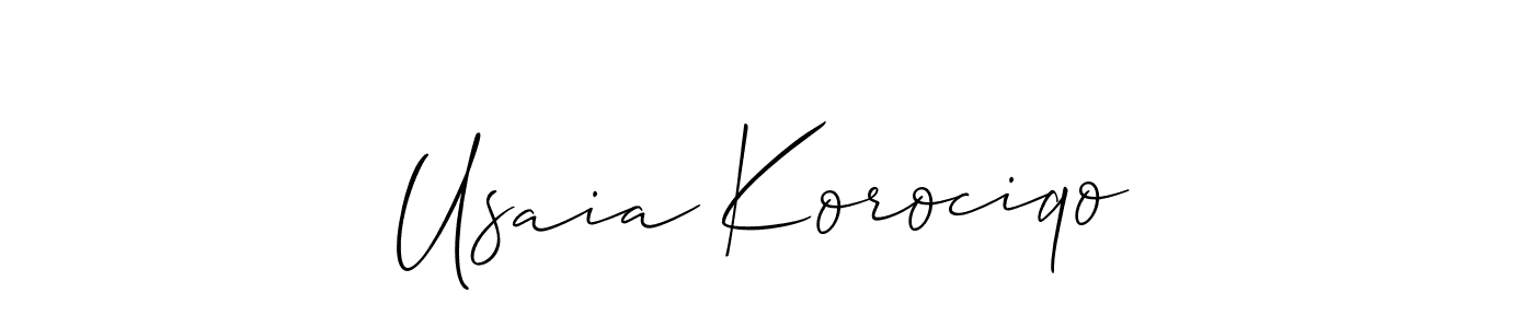 Make a beautiful signature design for name Usaia Korociqo. Use this online signature maker to create a handwritten signature for free. Usaia Korociqo signature style 2 images and pictures png