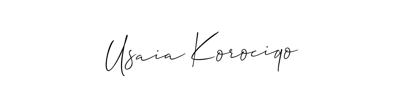 Make a beautiful signature design for name Usaia Korociqo. Use this online signature maker to create a handwritten signature for free. Usaia Korociqo signature style 2 images and pictures png