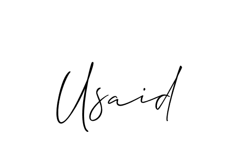 Best and Professional Signature Style for Usaid. Allison_Script Best Signature Style Collection. Usaid signature style 2 images and pictures png