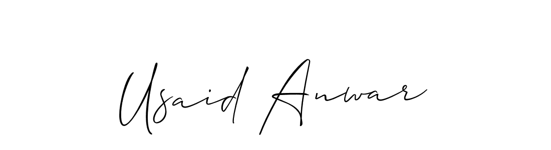 This is the best signature style for the Usaid Anwar name. Also you like these signature font (Allison_Script). Mix name signature. Usaid Anwar signature style 2 images and pictures png