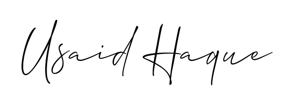 A classic penmanship look for Usaid Haque. The Allison_Script font brings timeless elegance and confidence to every signed document. Usaid Haque signature style 2 images and pictures png
