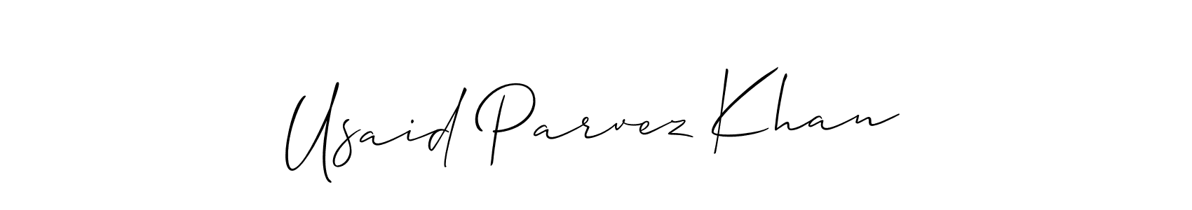 Also we have Usaid Parvez Khan name is the best signature style. Create professional handwritten signature collection using Allison_Script autograph style. Usaid Parvez Khan signature style 2 images and pictures png