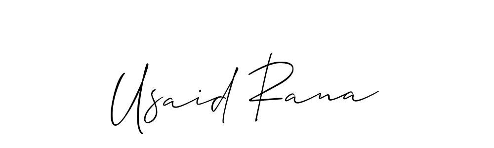 How to make Usaid Rana signature? Allison_Script is a professional autograph style. Create handwritten signature for Usaid Rana name. Usaid Rana signature style 2 images and pictures png