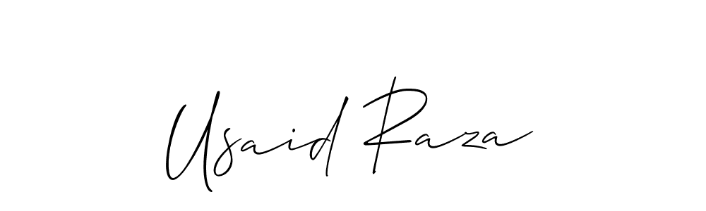 How to Draw Usaid Raza signature style? Allison_Script is a latest design signature styles for name Usaid Raza. Usaid Raza signature style 2 images and pictures png