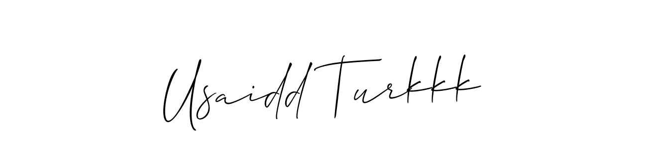 Usaidd Turkkk stylish signature style. Best Handwritten Sign (Allison_Script) for my name. Handwritten Signature Collection Ideas for my name Usaidd Turkkk. Usaidd Turkkk signature style 2 images and pictures png
