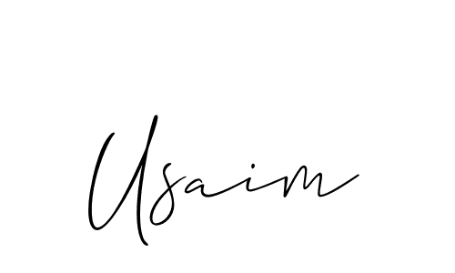 if you are searching for the best signature style for your name Usaim. so please give up your signature search. here we have designed multiple signature styles  using Allison_Script. Usaim signature style 2 images and pictures png