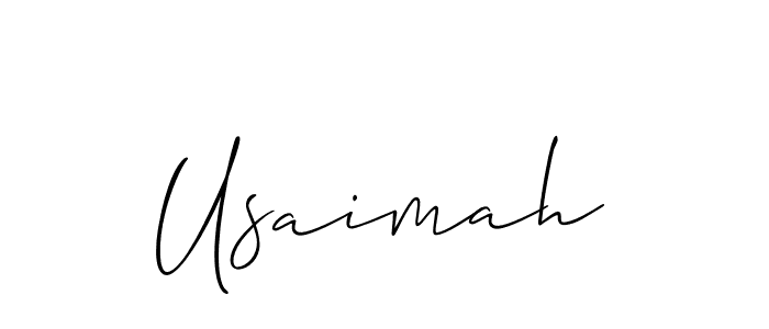 How to make Usaimah name signature. Use Allison_Script style for creating short signs online. This is the latest handwritten sign. Usaimah signature style 2 images and pictures png