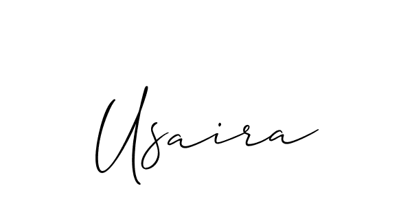 Create a beautiful signature design for name Usaira. With this signature (Allison_Script) fonts, you can make a handwritten signature for free. Usaira signature style 2 images and pictures png