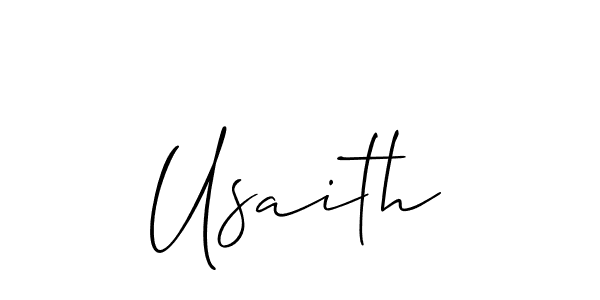 How to Draw Usaith signature style? Allison_Script is a latest design signature styles for name Usaith. Usaith signature style 2 images and pictures png