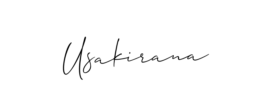 Best and Professional Signature Style for Usakirana. Allison_Script Best Signature Style Collection. Usakirana signature style 2 images and pictures png