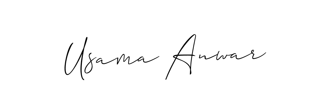Best and Professional Signature Style for Usama Anwar. Allison_Script Best Signature Style Collection. Usama Anwar signature style 2 images and pictures png