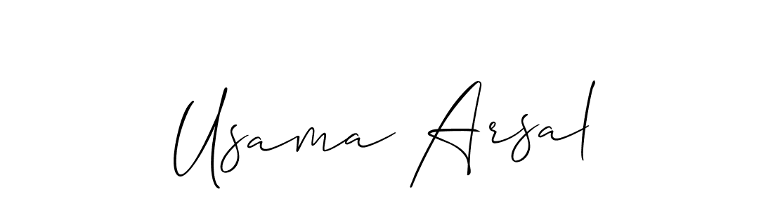 How to Draw Usama Arsal signature style? Allison_Script is a latest design signature styles for name Usama Arsal. Usama Arsal signature style 2 images and pictures png