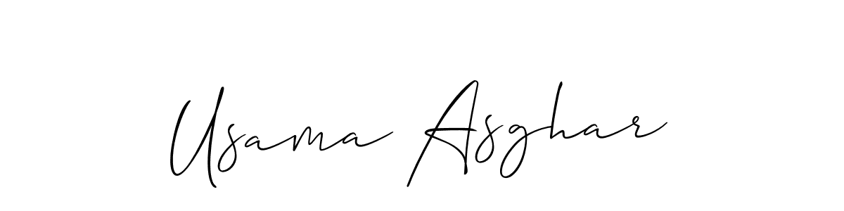 if you are searching for the best signature style for your name Usama Asghar. so please give up your signature search. here we have designed multiple signature styles  using Allison_Script. Usama Asghar signature style 2 images and pictures png