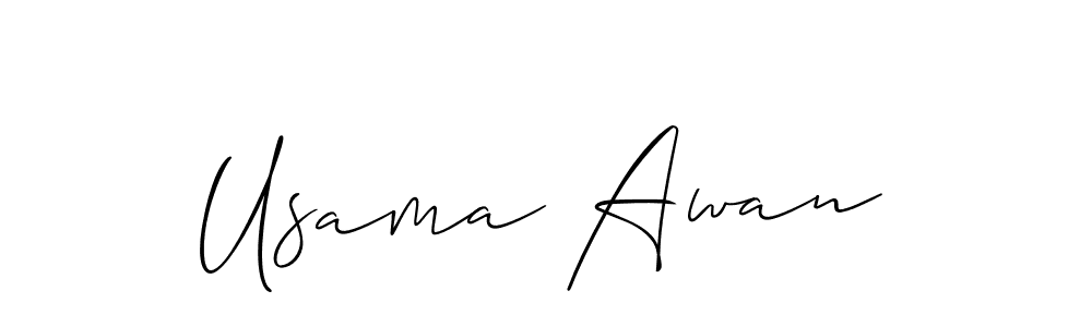 Design your own signature with our free online signature maker. With this signature software, you can create a handwritten (Allison_Script) signature for name Usama Awan. Usama Awan signature style 2 images and pictures png