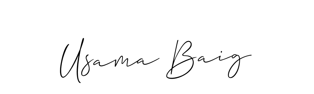 Allison_Script is a professional signature style that is perfect for those who want to add a touch of class to their signature. It is also a great choice for those who want to make their signature more unique. Get Usama Baig name to fancy signature for free. Usama Baig signature style 2 images and pictures png