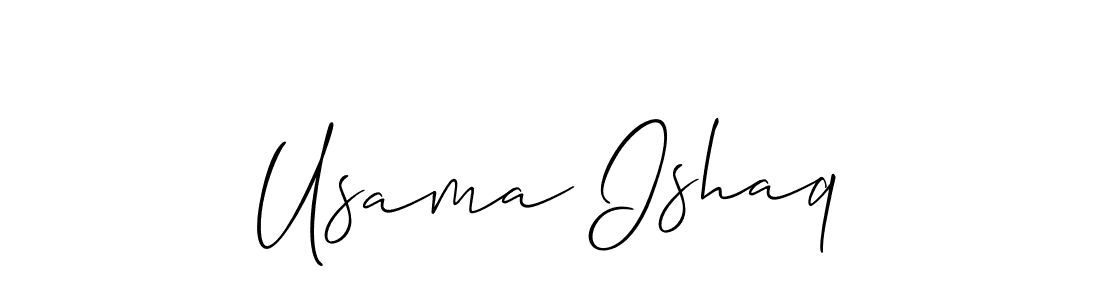 Design your own signature with our free online signature maker. With this signature software, you can create a handwritten (Allison_Script) signature for name Usama Ishaq. Usama Ishaq signature style 2 images and pictures png