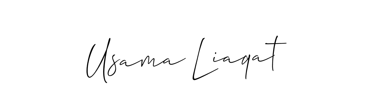 How to make Usama Liaqat signature? Allison_Script is a professional autograph style. Create handwritten signature for Usama Liaqat name. Usama Liaqat signature style 2 images and pictures png