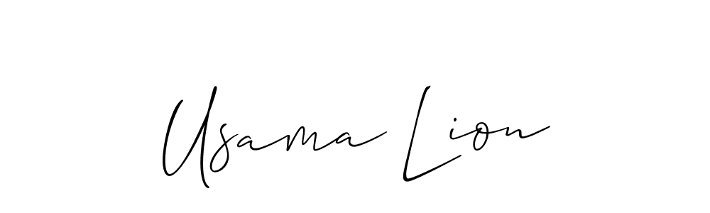 Create a beautiful signature design for name Usama Lion. With this signature (Allison_Script) fonts, you can make a handwritten signature for free. Usama Lion signature style 2 images and pictures png
