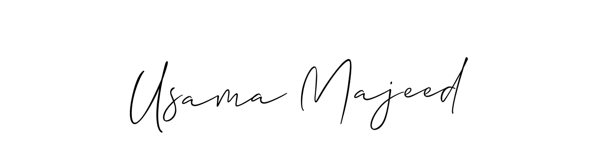 The best way (Allison_Script) to make a short signature is to pick only two or three words in your name. The name Usama Majeed include a total of six letters. For converting this name. Usama Majeed signature style 2 images and pictures png