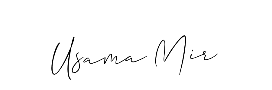 Use a signature maker to create a handwritten signature online. With this signature software, you can design (Allison_Script) your own signature for name Usama Mir. Usama Mir signature style 2 images and pictures png