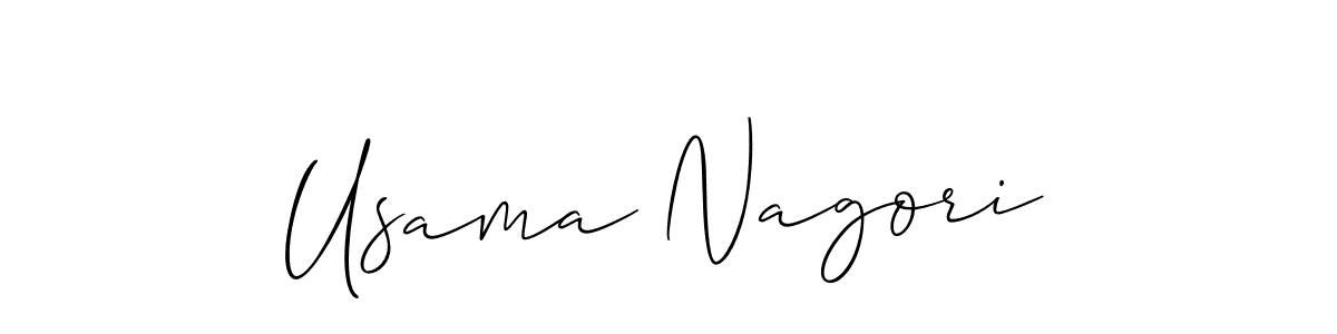 Also we have Usama Nagori name is the best signature style. Create professional handwritten signature collection using Allison_Script autograph style. Usama Nagori signature style 2 images and pictures png