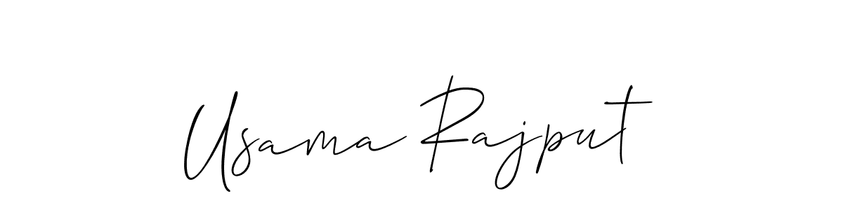 Create a beautiful signature design for name Usama Rajput. With this signature (Allison_Script) fonts, you can make a handwritten signature for free. Usama Rajput signature style 2 images and pictures png