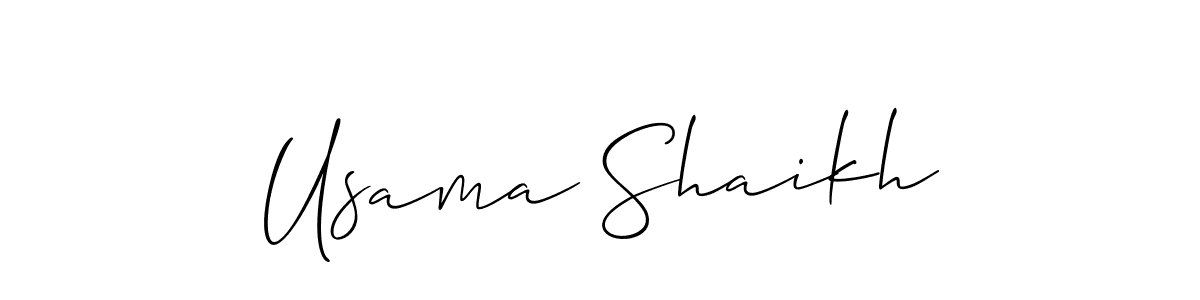 Usama Shaikh stylish signature style. Best Handwritten Sign (Allison_Script) for my name. Handwritten Signature Collection Ideas for my name Usama Shaikh. Usama Shaikh signature style 2 images and pictures png