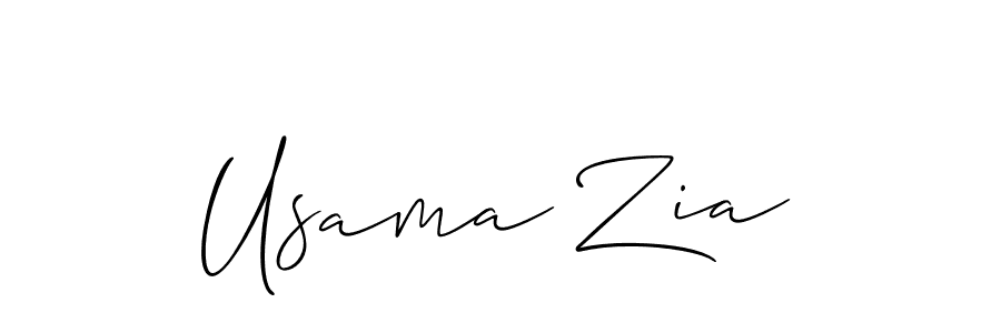 How to make Usama Zia signature? Allison_Script is a professional autograph style. Create handwritten signature for Usama Zia name. Usama Zia signature style 2 images and pictures png
