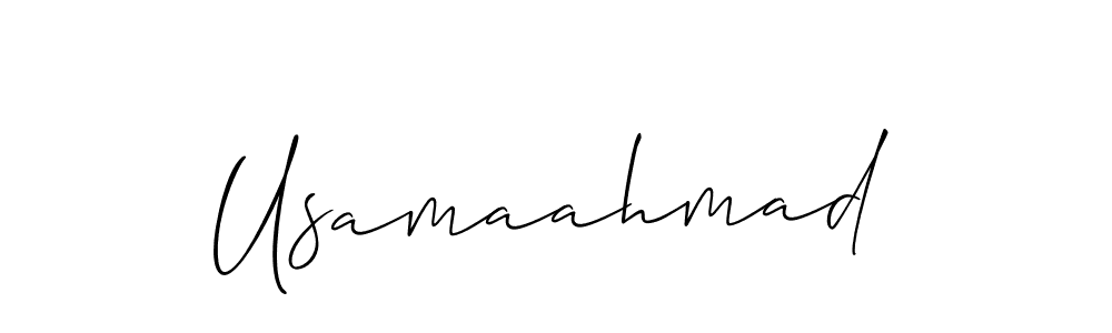 Create a beautiful signature design for name Usamaahmad. With this signature (Allison_Script) fonts, you can make a handwritten signature for free. Usamaahmad signature style 2 images and pictures png