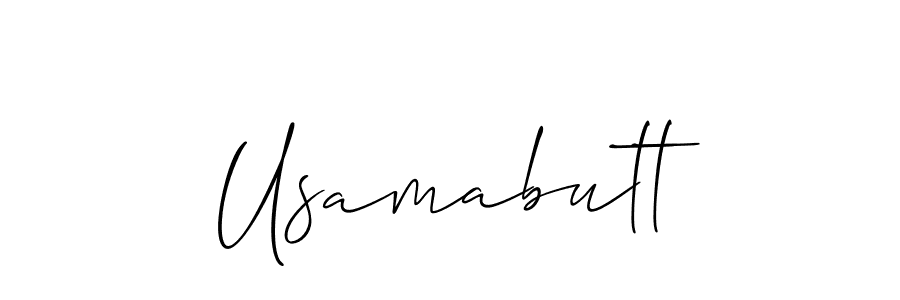 if you are searching for the best signature style for your name Usamabutt. so please give up your signature search. here we have designed multiple signature styles  using Allison_Script. Usamabutt signature style 2 images and pictures png