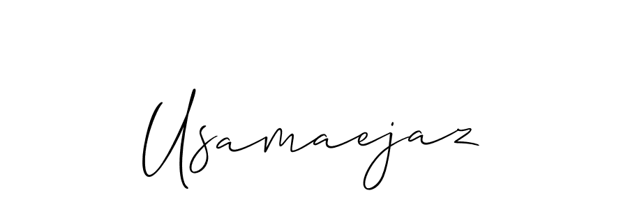 Allison_Script is a professional signature style that is perfect for those who want to add a touch of class to their signature. It is also a great choice for those who want to make their signature more unique. Get Usamaejaz name to fancy signature for free. Usamaejaz signature style 2 images and pictures png