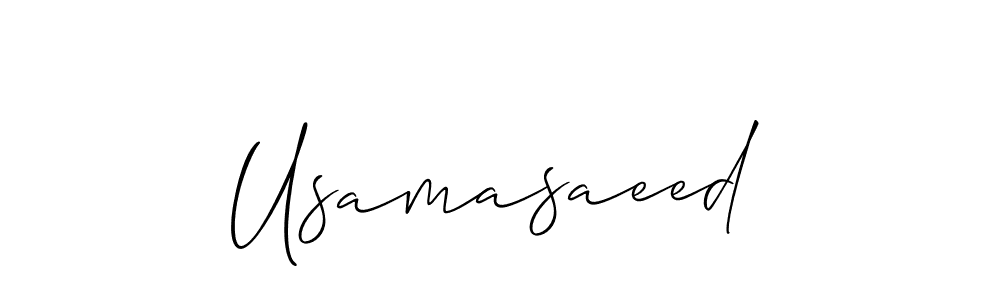 if you are searching for the best signature style for your name Usamasaeed. so please give up your signature search. here we have designed multiple signature styles  using Allison_Script. Usamasaeed signature style 2 images and pictures png