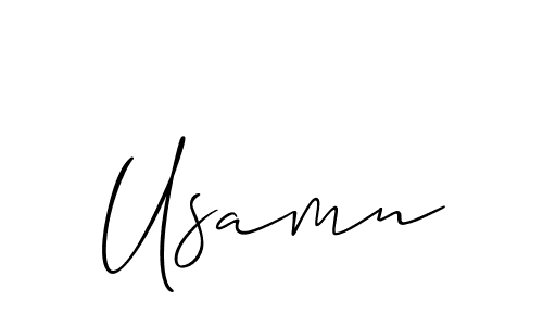 The best way (Allison_Script) to make a short signature is to pick only two or three words in your name. The name Usamn include a total of six letters. For converting this name. Usamn signature style 2 images and pictures png