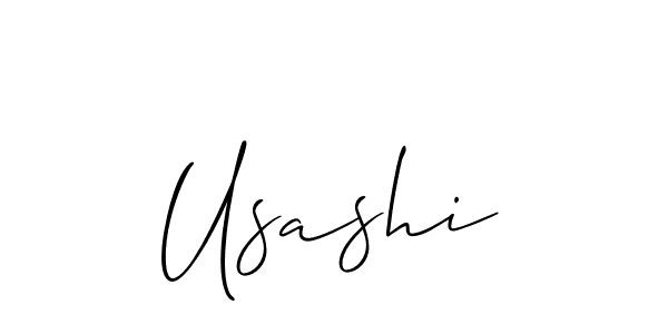 Allison_Script is a professional signature style that is perfect for those who want to add a touch of class to their signature. It is also a great choice for those who want to make their signature more unique. Get Usashi name to fancy signature for free. Usashi signature style 2 images and pictures png