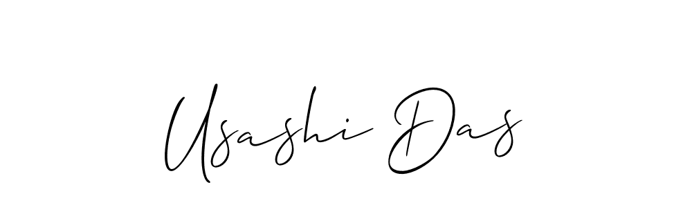 The best way (Allison_Script) to make a short signature is to pick only two or three words in your name. The name Usashi Das include a total of six letters. For converting this name. Usashi Das signature style 2 images and pictures png