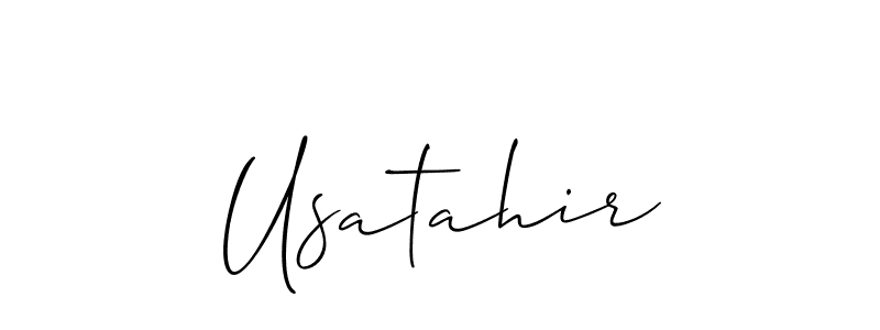 You should practise on your own different ways (Allison_Script) to write your name (Usatahir) in signature. don't let someone else do it for you. Usatahir signature style 2 images and pictures png