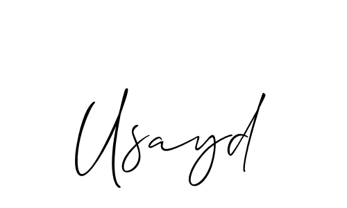 Allison_Script is a professional signature style that is perfect for those who want to add a touch of class to their signature. It is also a great choice for those who want to make their signature more unique. Get Usayd name to fancy signature for free. Usayd signature style 2 images and pictures png