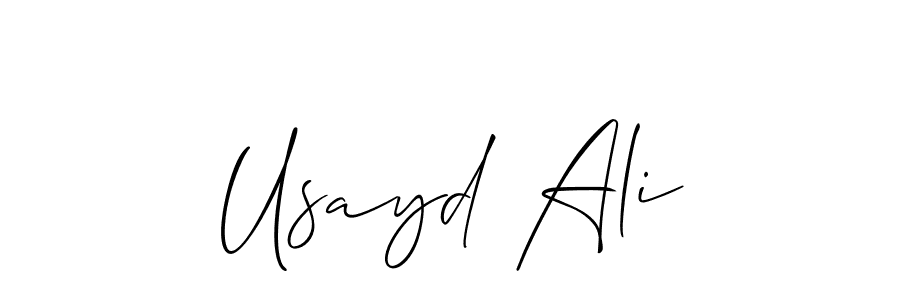 if you are searching for the best signature style for your name Usayd Ali. so please give up your signature search. here we have designed multiple signature styles  using Allison_Script. Usayd Ali signature style 2 images and pictures png